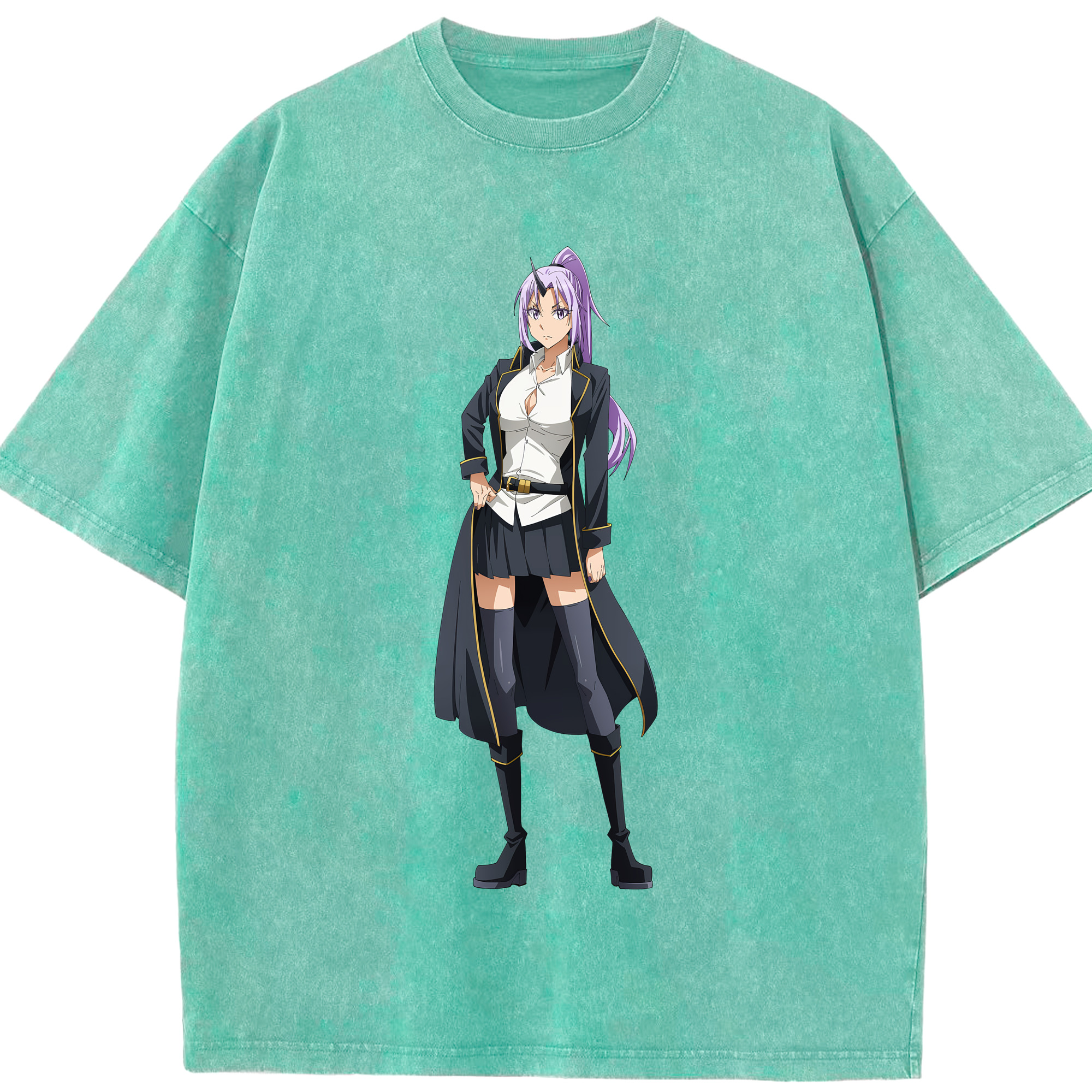 （画像用） 転スラ Regarding Reincarnated to Slime 綿100% ヴィンテージ風 半袖Tシャツ（フロントプリント）